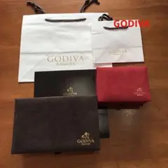 ゴディバ　空箱　大小セット　GODIVA  ハンドメイド　クリスマス　小物入れ