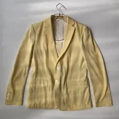【美品】BEAUTY & YOUTH　テーラードジャケット イエロー　背抜き　M