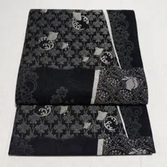 七宝文様 袋帯 黒地 金糸 銀糸 フォーマル 着物 和装 - メルカリ