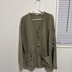 GU オリーブグリーン コーデュロイ風カーディガン