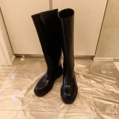 ロングブーツ 新品　ZARA　ブラック　25ｃｍ　ザラ　黒