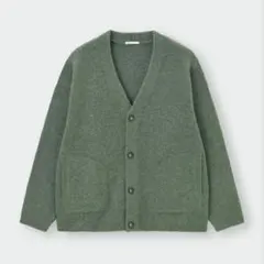 新品 GU メンズ Sサイズ グリーン ニット カーディガン ウィメンズ