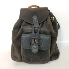 GUCCI グッチ バンブー ヴィンテージ スエード レザー リュックサック