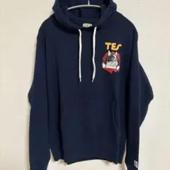 TES ネイビー フード付きパーカー S