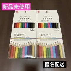 色鉛筆　2セット　色えんぴつ　金銀入り色えんぴつ　筆記用具　クーピーのサムネイル