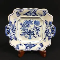 S286Blue Danube ブルーダニューブ 角皿 1客