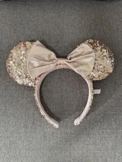 ディズニー ミニー スパンコール　カチューシャ ピンク ピンクゴールド