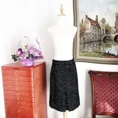 ▲美品 CHANEL/シャネル ツイード タイトスカート チェック Wファスナー 2026年最新】CHANEL 柄：チェック レディース ひざ丈 タイトスカートの