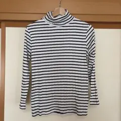 SCWARM ストライプ タートルネック Tシャツ M
