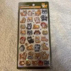 ボンボンドロップシール　和柄　芝犬