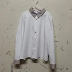 C.O.L.Z.A 長袖シャツ Sサイズ ホワイト/ベージュ