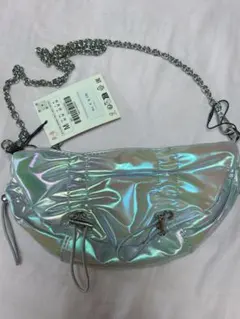 ZARA metallic silver shoulder bagのサムネイル