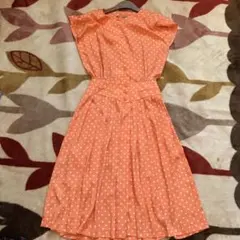 レトロドットワンピース