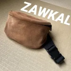 ZAWKAL スエード ボディバッグ ブラウン　ポーチ　美品
