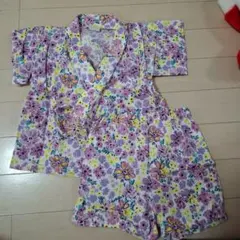 petit main 花柄甚平 80サイズ