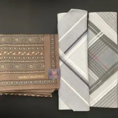 新品未使用　MARIO VALENTINO 他　メンズハンカチ 3枚セット