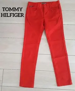 【TOMMY HILFIGER】赤 スキニーパンツ 140cm～150cmくらい