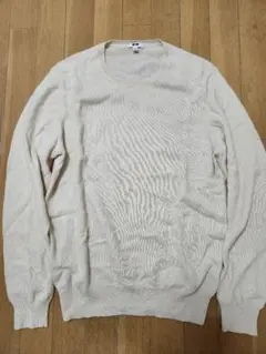 UNIQLO カシミヤ100%セーター L アイボリー
