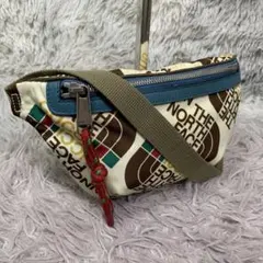 o12【美品】保存袋付 グッチ ノースフェイス コラボ ナイロンウエスト