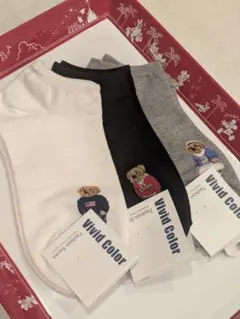 韓国　靴下 クマ刺繍ファッションソックスセット