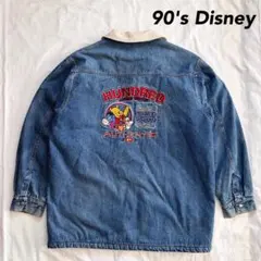 レア！ 90s ディズニー くまのプーさん 刺繍 デニム ジャケット