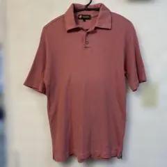 HUNTING WORLD ワッフル素材 ビンテージポロシャツ ピンク Lのサムネイル