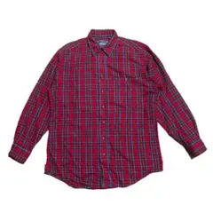90s WOOL RICH ネルシャツ 赤 チェック M 古着 ウールリッチ
