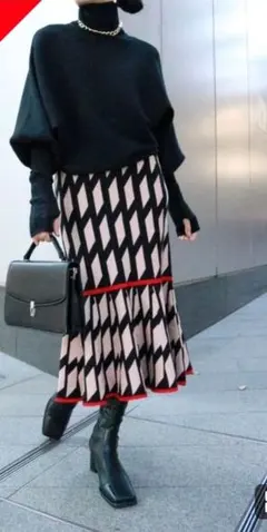 美品☆MARIA ジャガードニットスカート