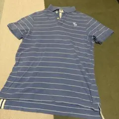 アバクロ☆メンズ☆ポロシャツ☆ボーダーL★穴あり