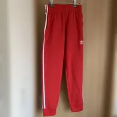 カ　adidas レッド ジャージパンツ