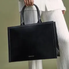 CHARLES & KEITH ラージダブルハンドル トートバッグ