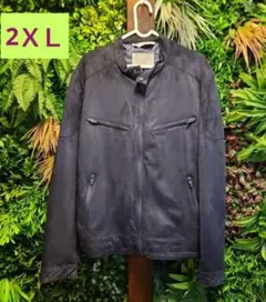 T*u様 2xl ZARA MAN【　レザー風　ライダースジャケット　】送料無料