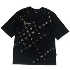 00s Y2K ショーンジョン 都市名マルチグラフィックTシャツ ブラック Xのサムネイル