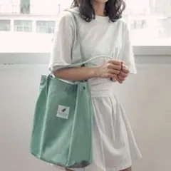 A4 トートバッグ コーデュロイ 肩掛け キャンパス マルシェバッグ　エコバッグ
