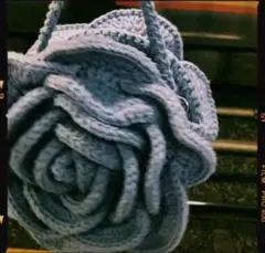 薔薇バック（手編み）