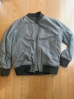 GUグレー MA-1スタイル ナイロンジャケット