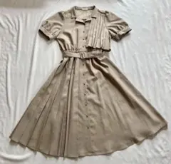 アクシーズファム トレンチ風　ロング　ワンピース ベージュ フリーサイズ