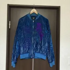 archive CABANE de zucca ベロアスカジャン 刺繍 ブルーM