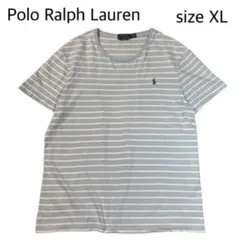 【size XL】 Polo Ralph Lauren ボーダーTシャツ　ブルー