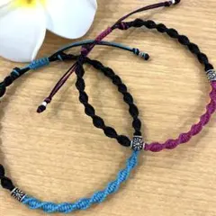 ミサンガアンクレットワックスコード　ペアセット❣️
