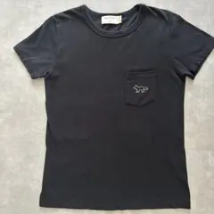 【希少】メゾンキツネ　ポケットラメロゴTシャツ　ラメキツネ　レディースSサイズのサムネイル