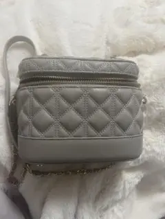 ランダ　キルティング2WAYバニティバッグ　LIGHT GRAY