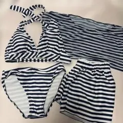 beautyshow 水着　ビキニ　ボーダー　4点セット