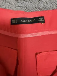 ZARA BASIC ガウチョパンツ レッド XSサイズのサムネイル