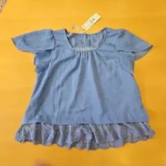 LOWRYS FARM　フリル　半袖ブラウス　カットソー　レース