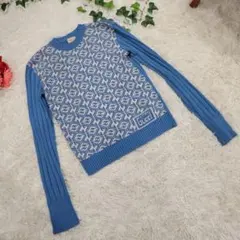 GUCCI　グッチ　ブルー　GGロゴ　ニット　トレーナー　セーター