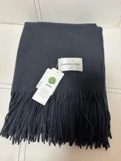 【未使用】ikka Cashmere Touch ダークグレー マフラー