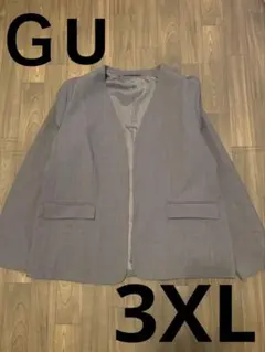 G U ジーユー　ジャケット　スーツ　グレー　3XL ノーカラー