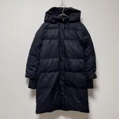 Andemiuダウンコート　ロングコート　フード付き　ブラック　S フェザー