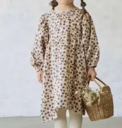 花柄　長袖ワンピース 130 秋　花柄　おしゃれ